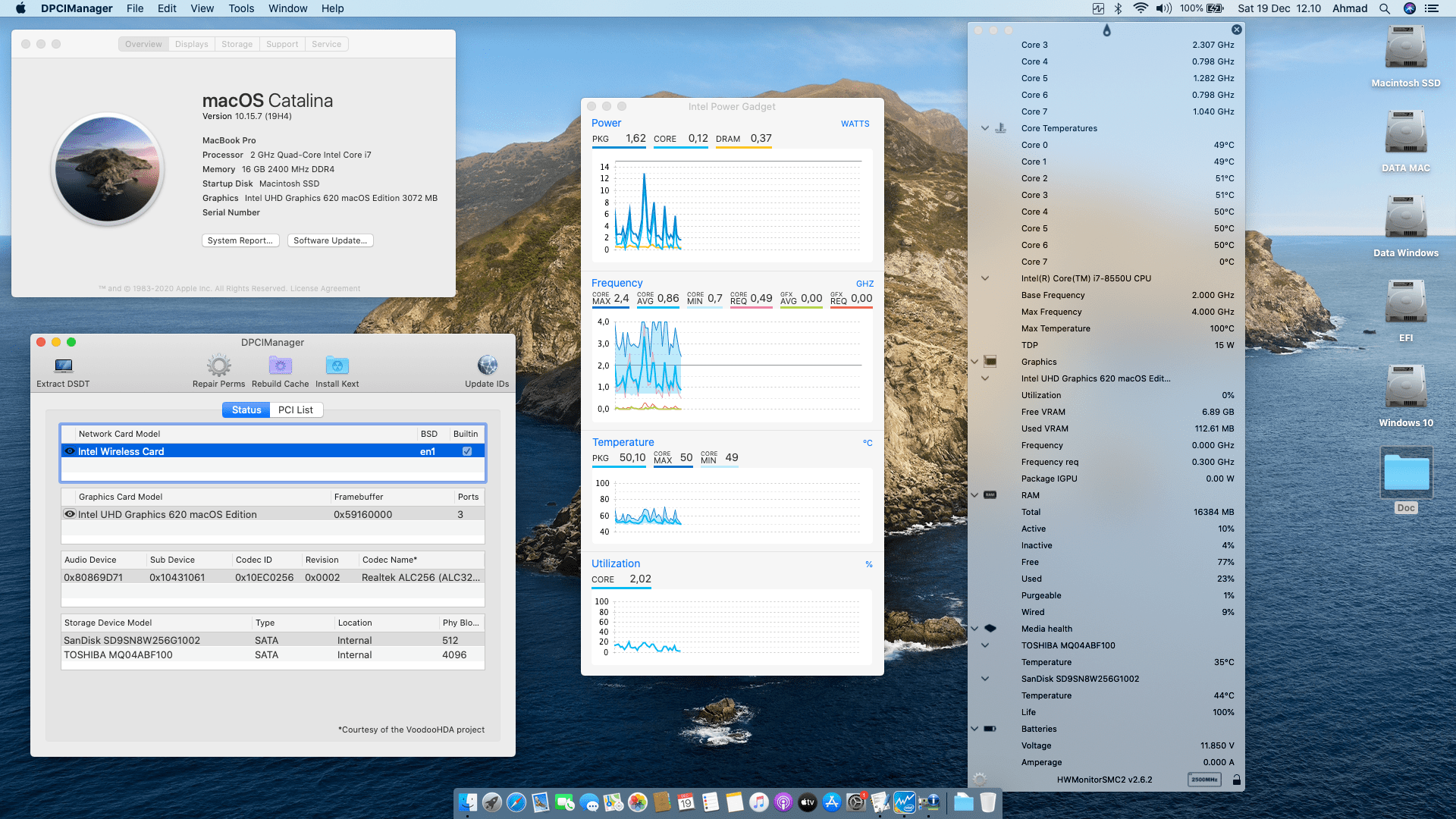 Success Hackintosh macOS Catalina 10.15.7 Build 19H4 in Asus VivoBook S15 X530UN